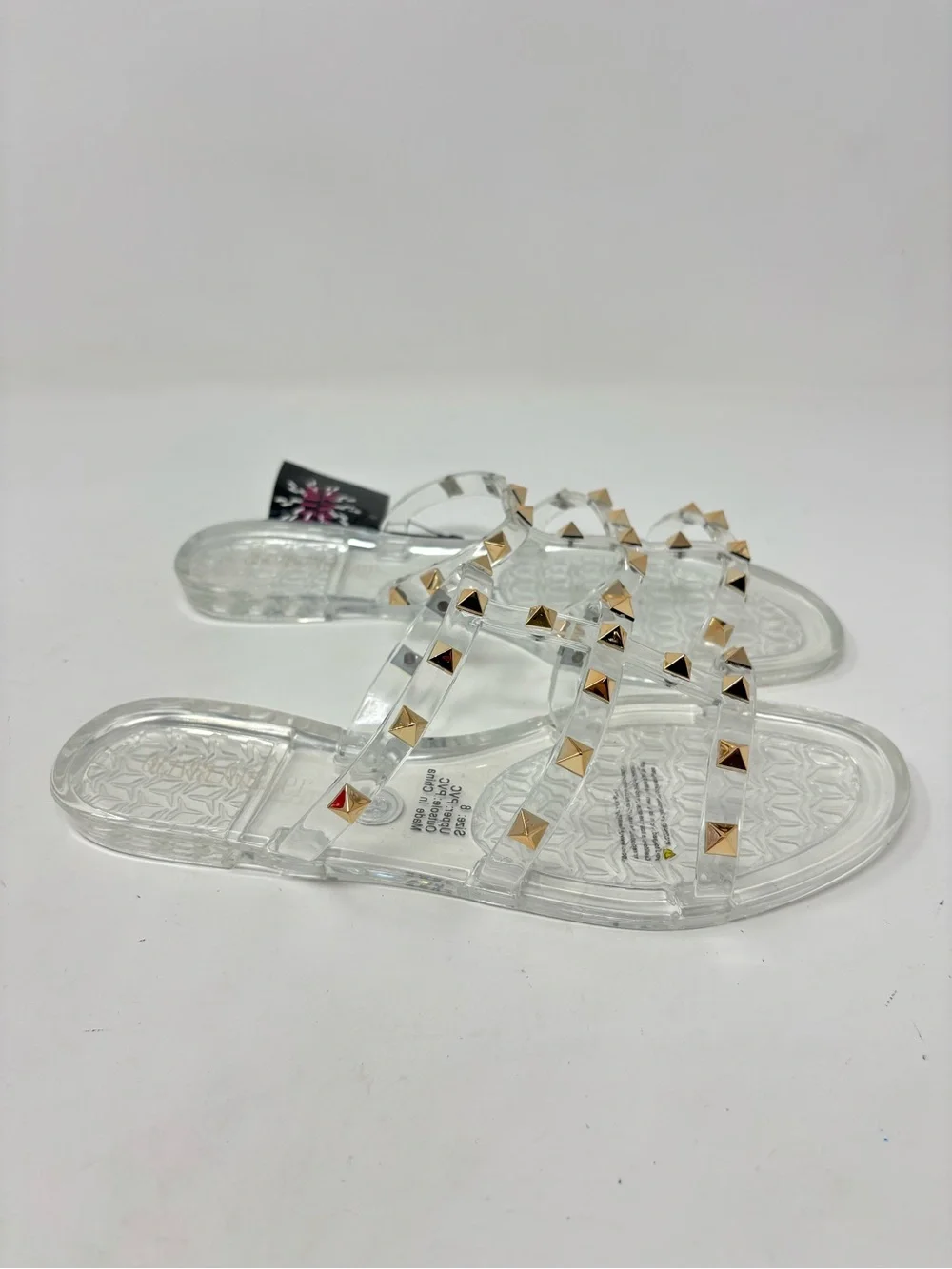 Olivia Miller studded triple strap jelly sandals size 8 NWT